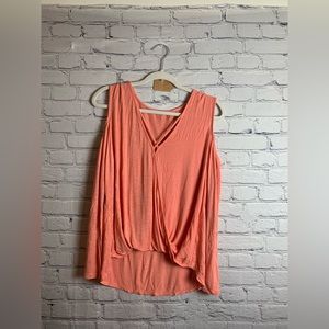 Peach orange tank top blouse!